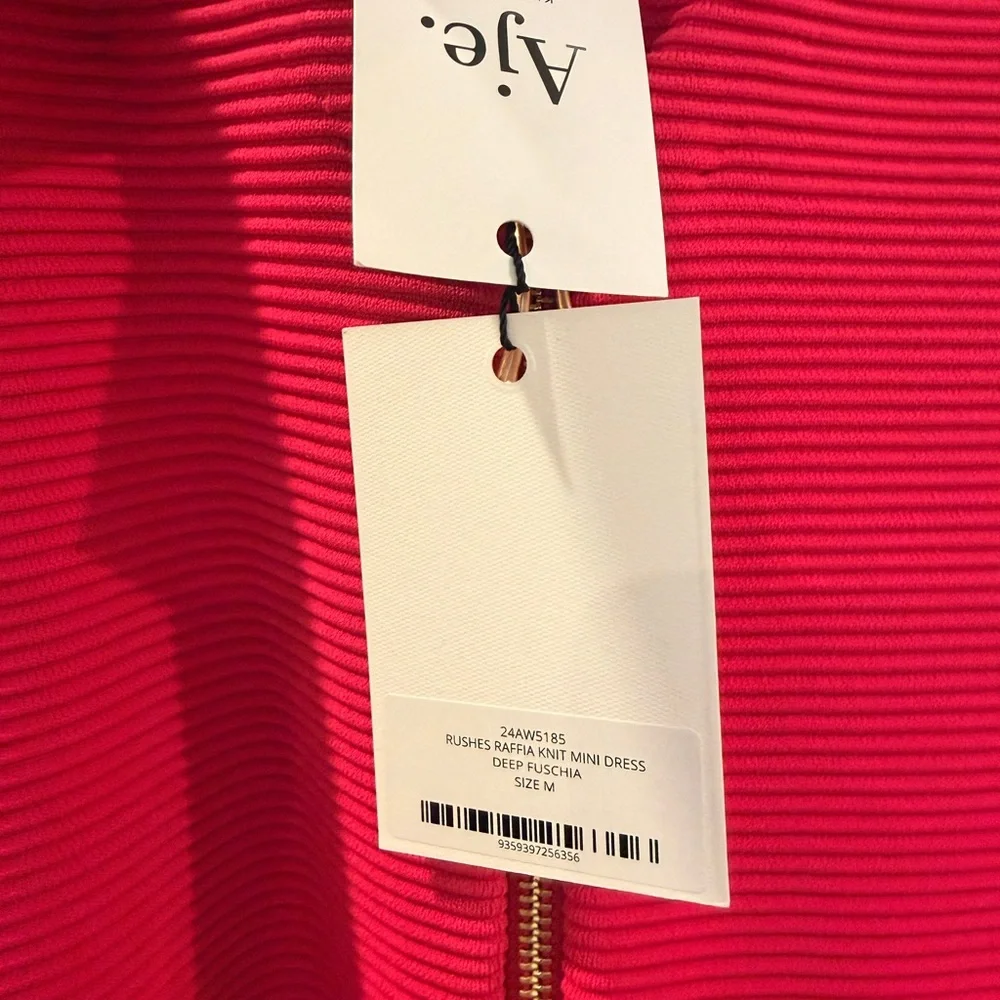 Aje Rushes Raffia Knit Dress . Never Worn - Picture 4 of 5